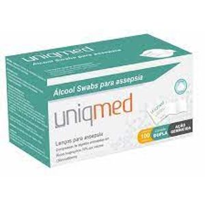 Àlcool swab c/100 lenços  Uniqmed