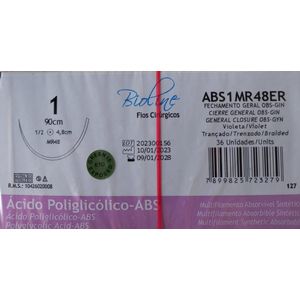 Fio abs pga 1 ag1/2 cil4,8-90cm cx c/36 unid Bioline