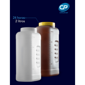 Coletor de urina 24 horas ambar 2 ltrs  Cralplast
