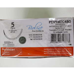 Poliéster 5 ag 1/2 tc 4,8-75cm  c/12 unid Bioline