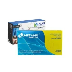 Luva de Procedimento Sem Talco Powder Free Lalan - Safemax