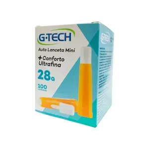 Auto Lanceta Mini 28G caixa com 100 unidades G-Tech