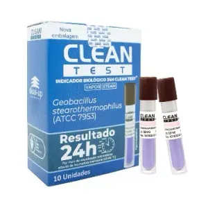 Indicador biológico vapor 24hrs com 10amp Clean Test