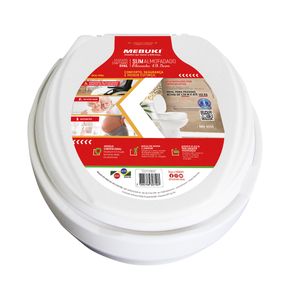 Assento Sanitário Elevado Almofadado 13,5cm Mebuki